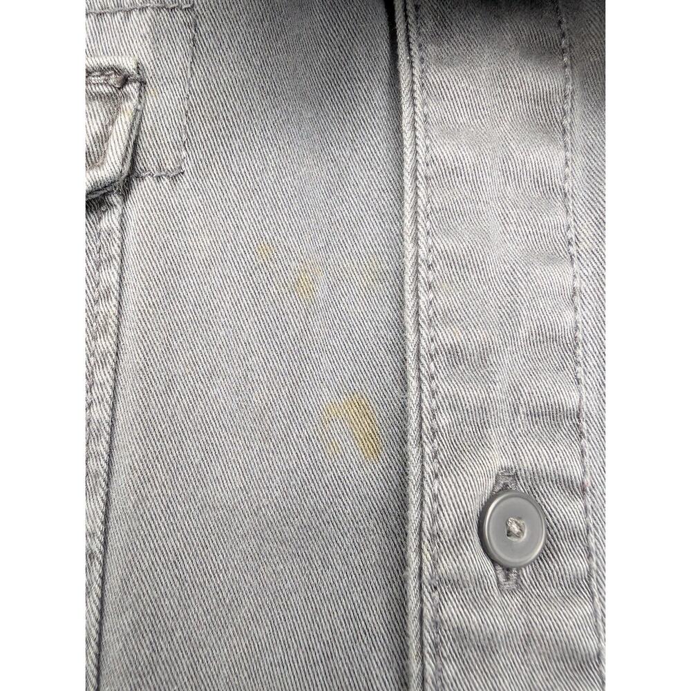 Levis Canvas Button Up Shirt Mens XXL Gray Work Wear Utility Thick Cotton Rugged - Picture 11 of 11